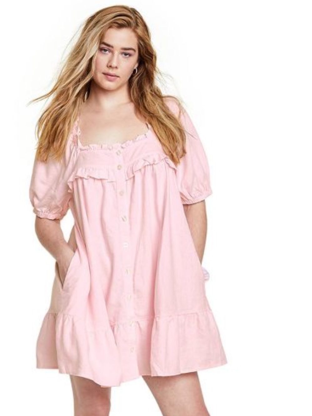 Stoney Clover Lane Pink Ruffle Baby Doll Dress